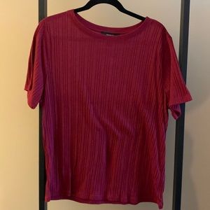 Maroon Ribbed TShirt